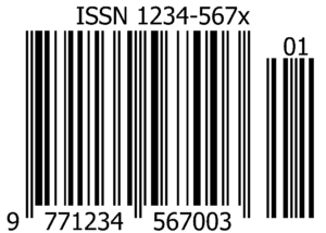 ISSN sample in EAN132 format